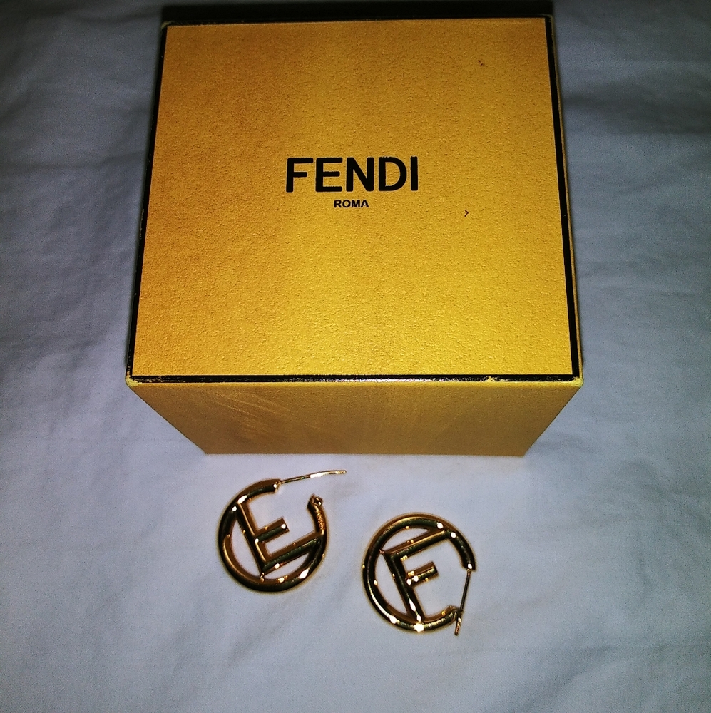 Fendi 'F' hoop earrings